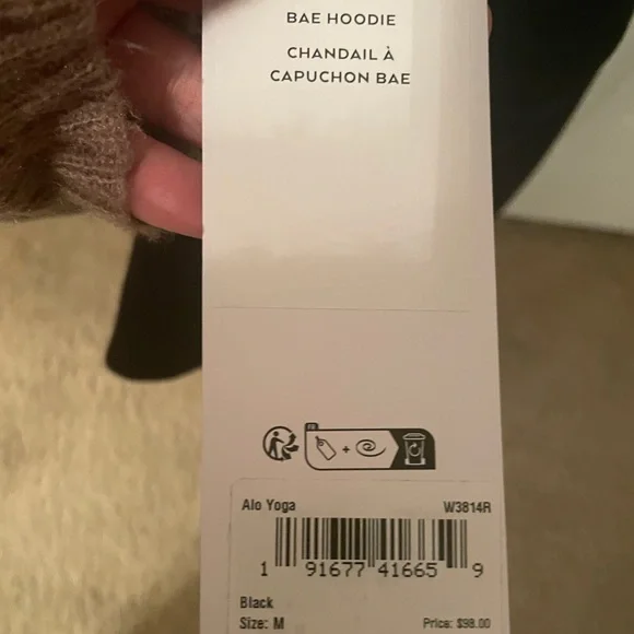 ALO Yoga Black Bae Hoodie. NWT - Picture 3 of 6